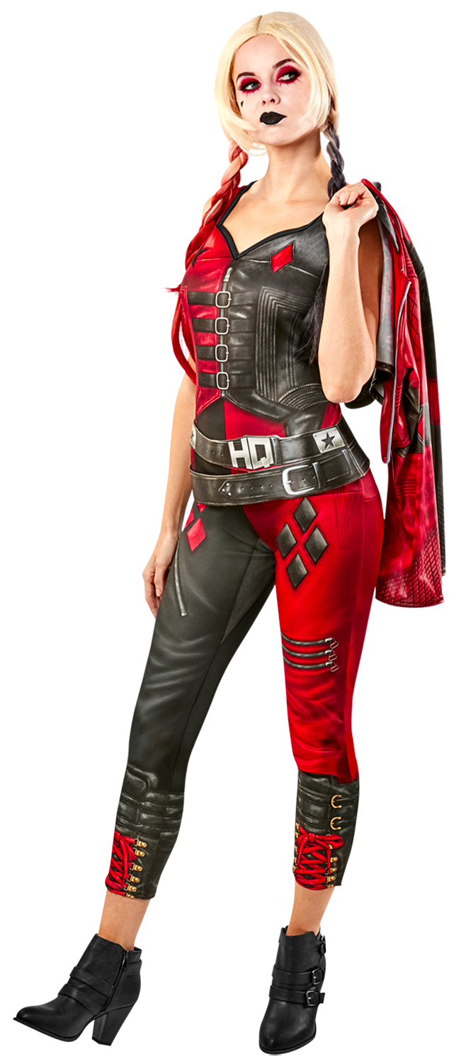 rubies-harley-quinn-the-suicide-squad-kost-m-overall-rot-schwarz-erwachsene image 5