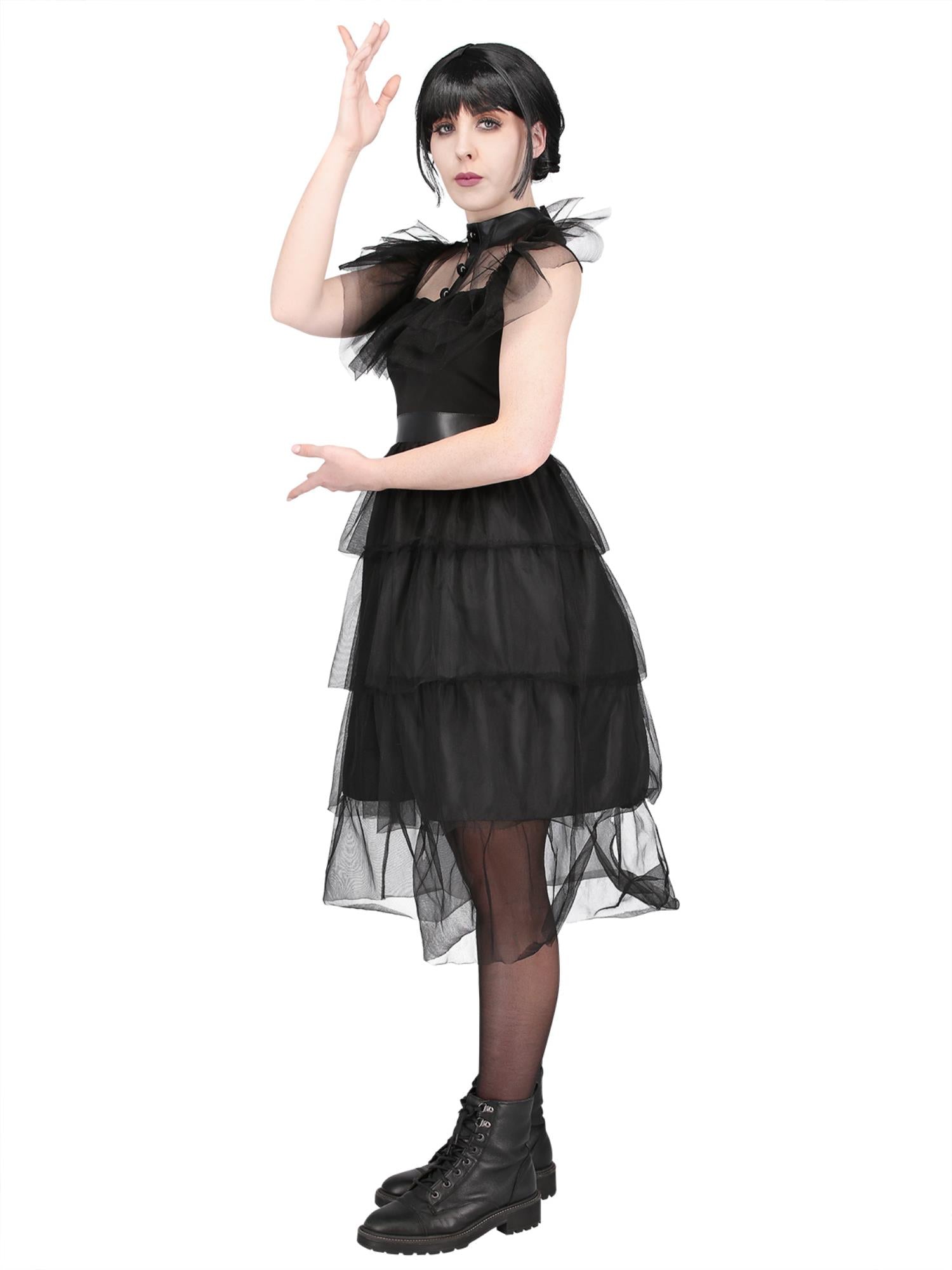 smiffys-fever-gothic-prom-kost-mkleid-schwarz-damen image 2