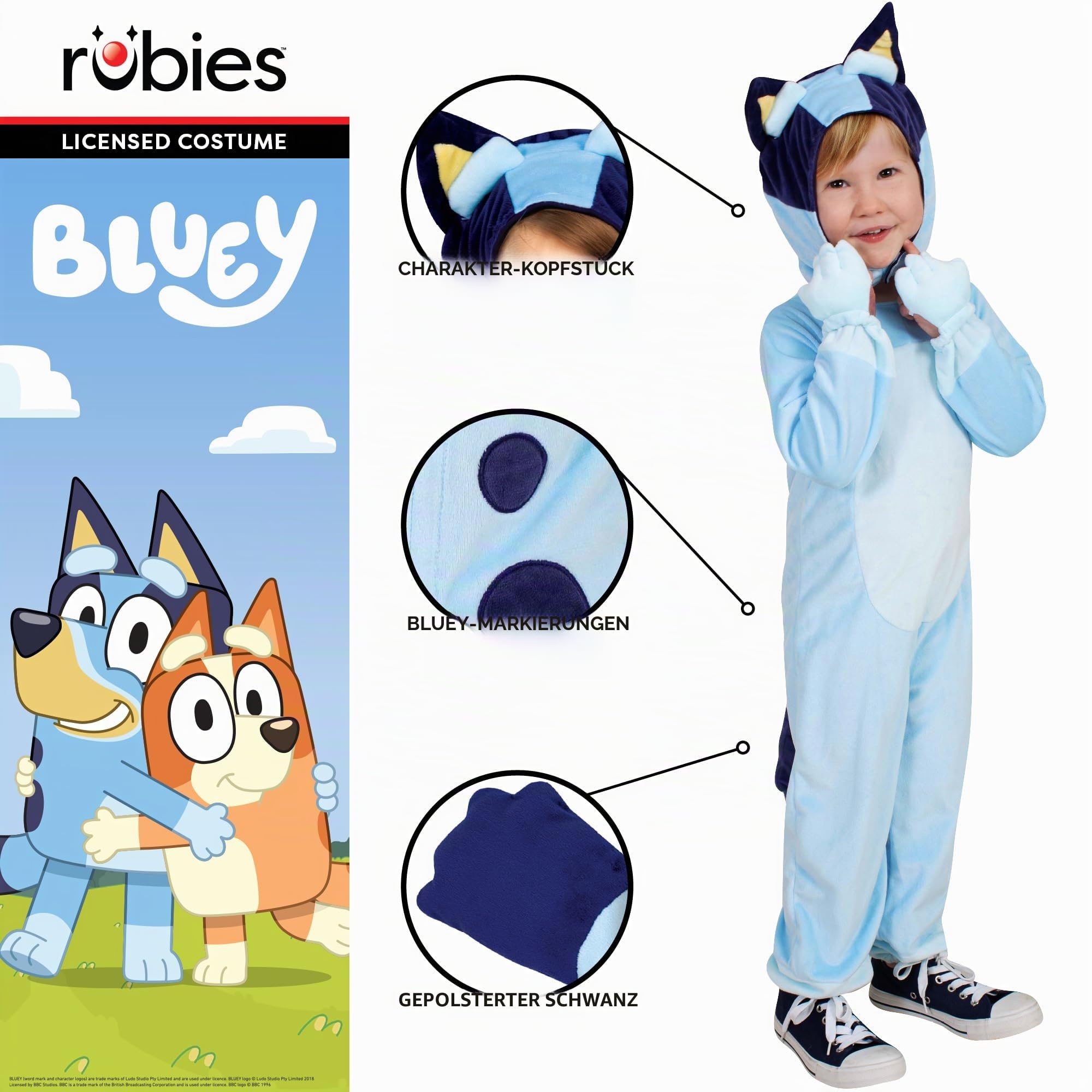 rubie-s-deluxe-bluey-kinderkost-m-overall-offiziell-lizenziert image 3