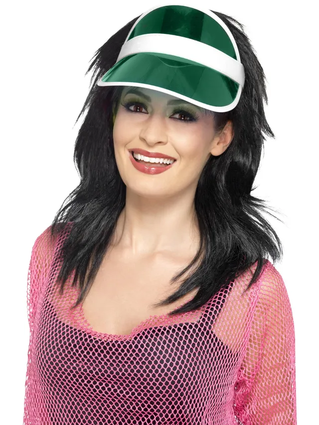 smiffys-fever-80s-sun-visor-kappe-gr-n-einheitsgr-e image 1
