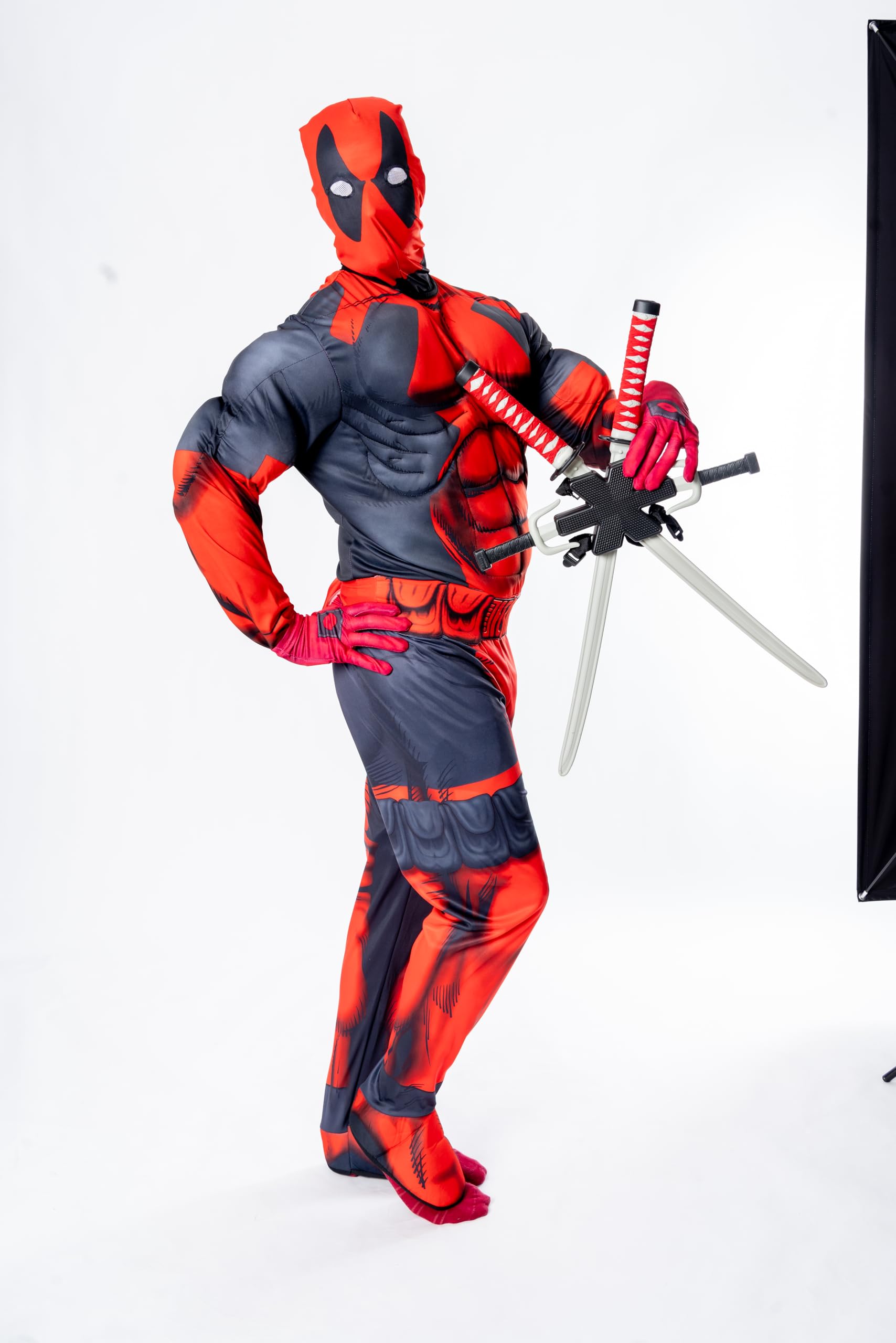 rubie-s-deluxe-deadpool-kost-m-overall-rot-schwarz-xl image 3