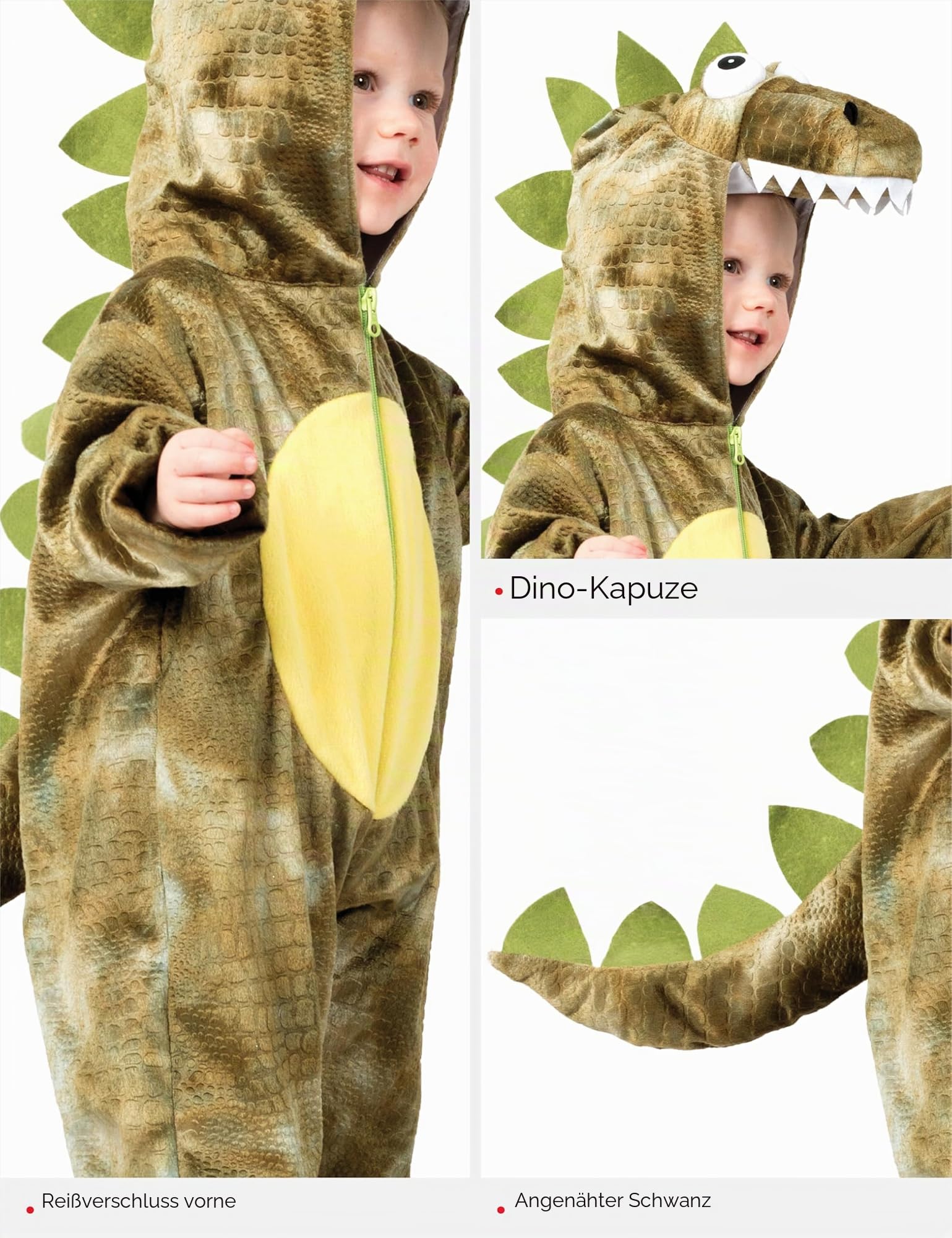 rubie-s-deluxe-dinosaurier-kost-m-kinder-jumpsuit-kapuze image 4