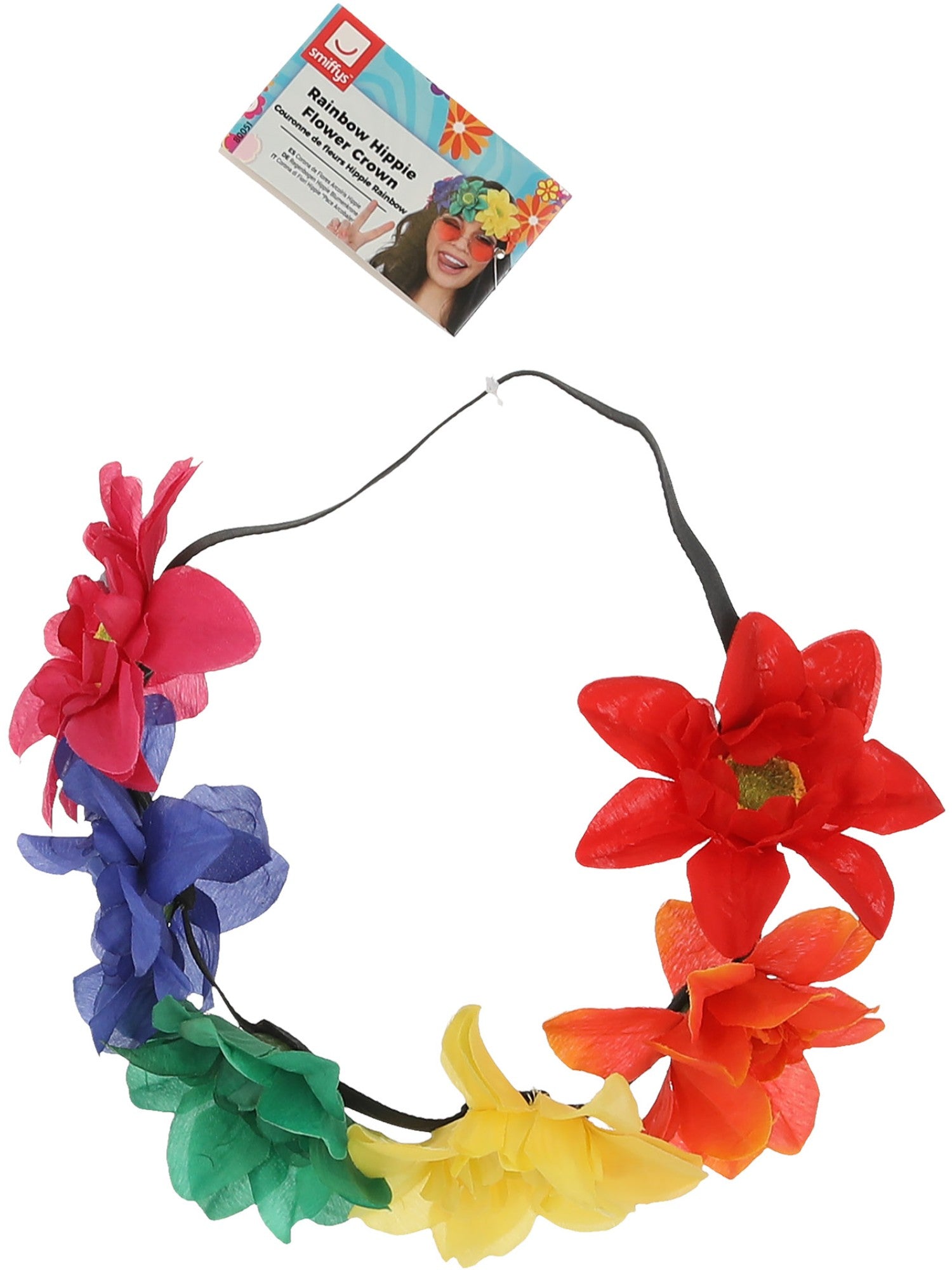 smiffys-fever-rainbow-hippie-blumenkranz-bunt-einheitsgr-e image 2