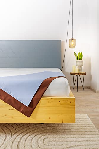 clinotest-glattes-bettlaken-100x200-cm-dunkelbraun-baumwolle image 3