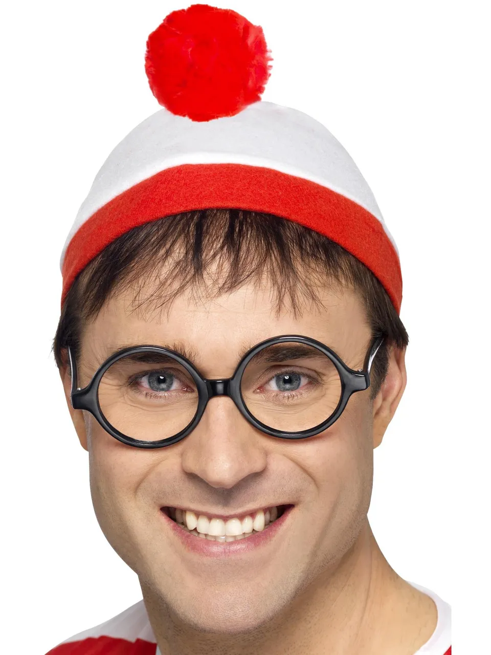 smiffys-fever-where-s-wally-instant-kit-kost-m-m-tze-brille image 1