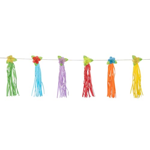 boland-hawaii-girlande-papier-300-cm-quasten-blumen image 4