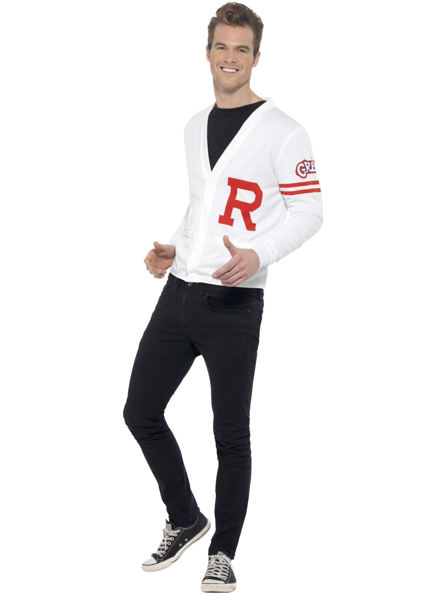 smiffys-fever-grease-rydell-prep-kost-m-wei-strickjacke image 3