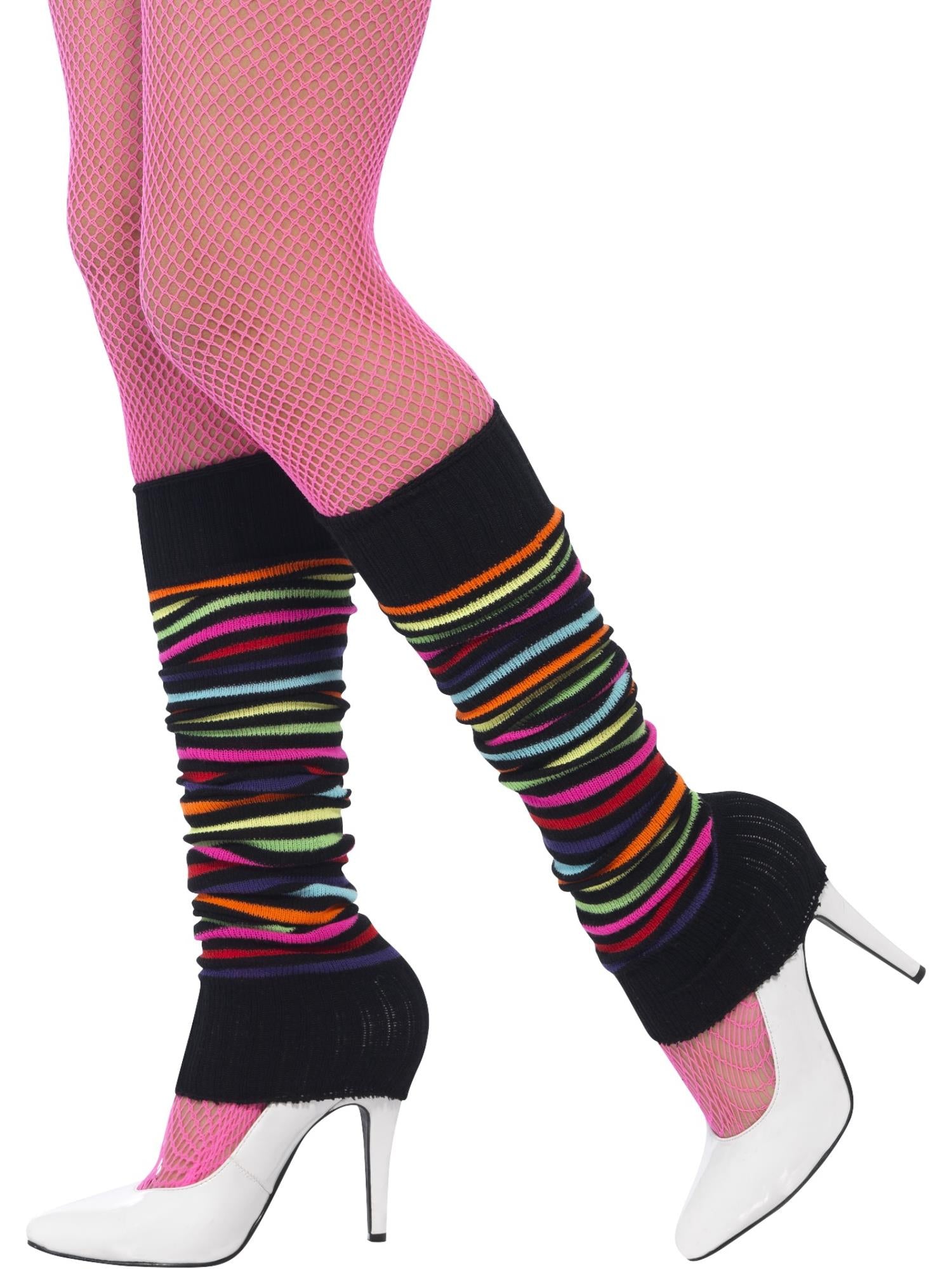 smiffys-fever-beinw-rmer-neon-gestreift-schwarz image 1