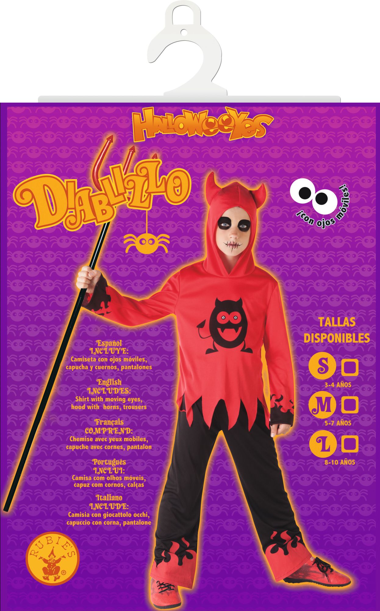 rubies-diablito-teufel-kost-m-rot-halloween-verkleidung image 2