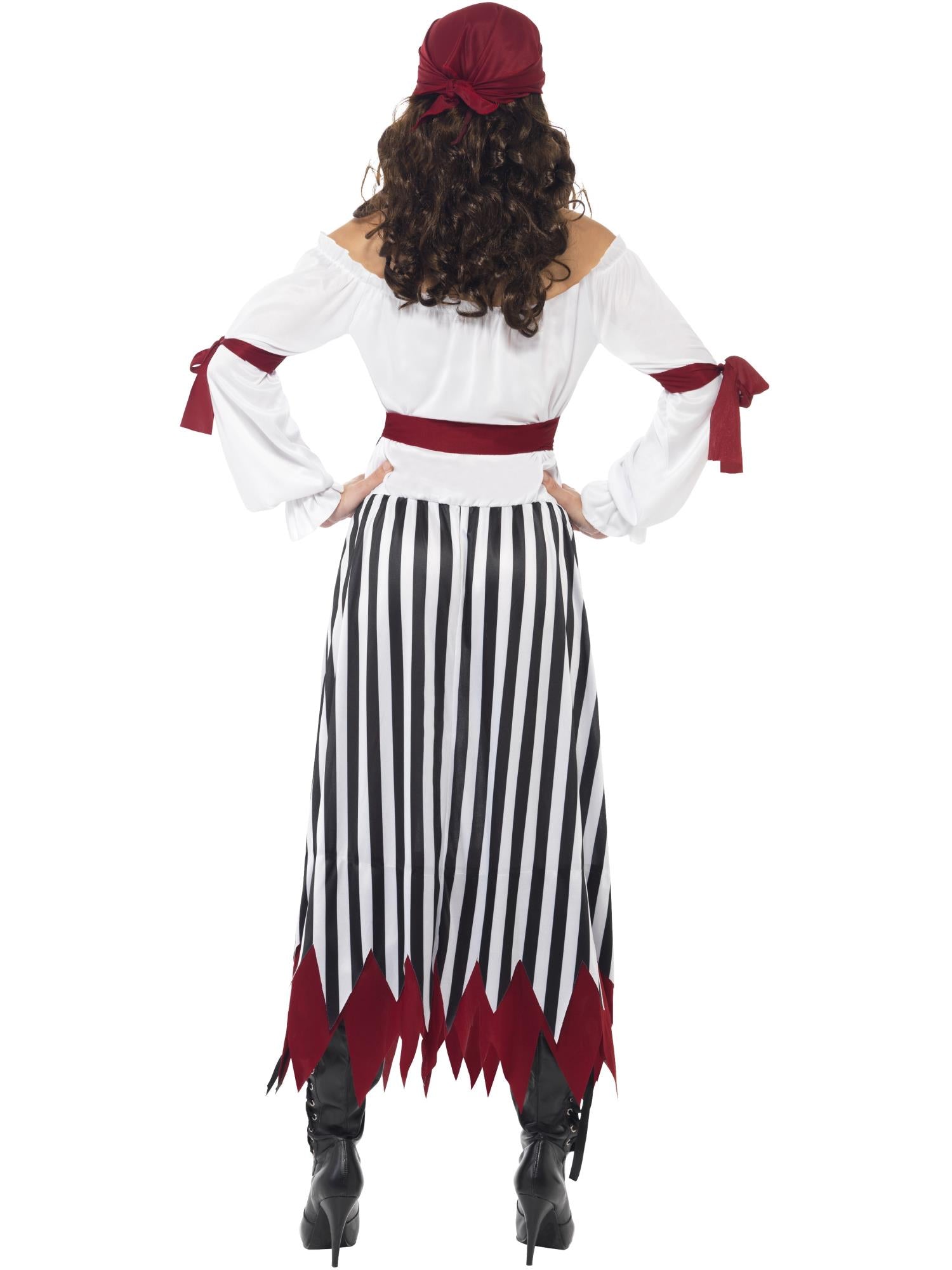 smiffys-fever-pirate-lady-kost-m-schwarz-wei-m image 2