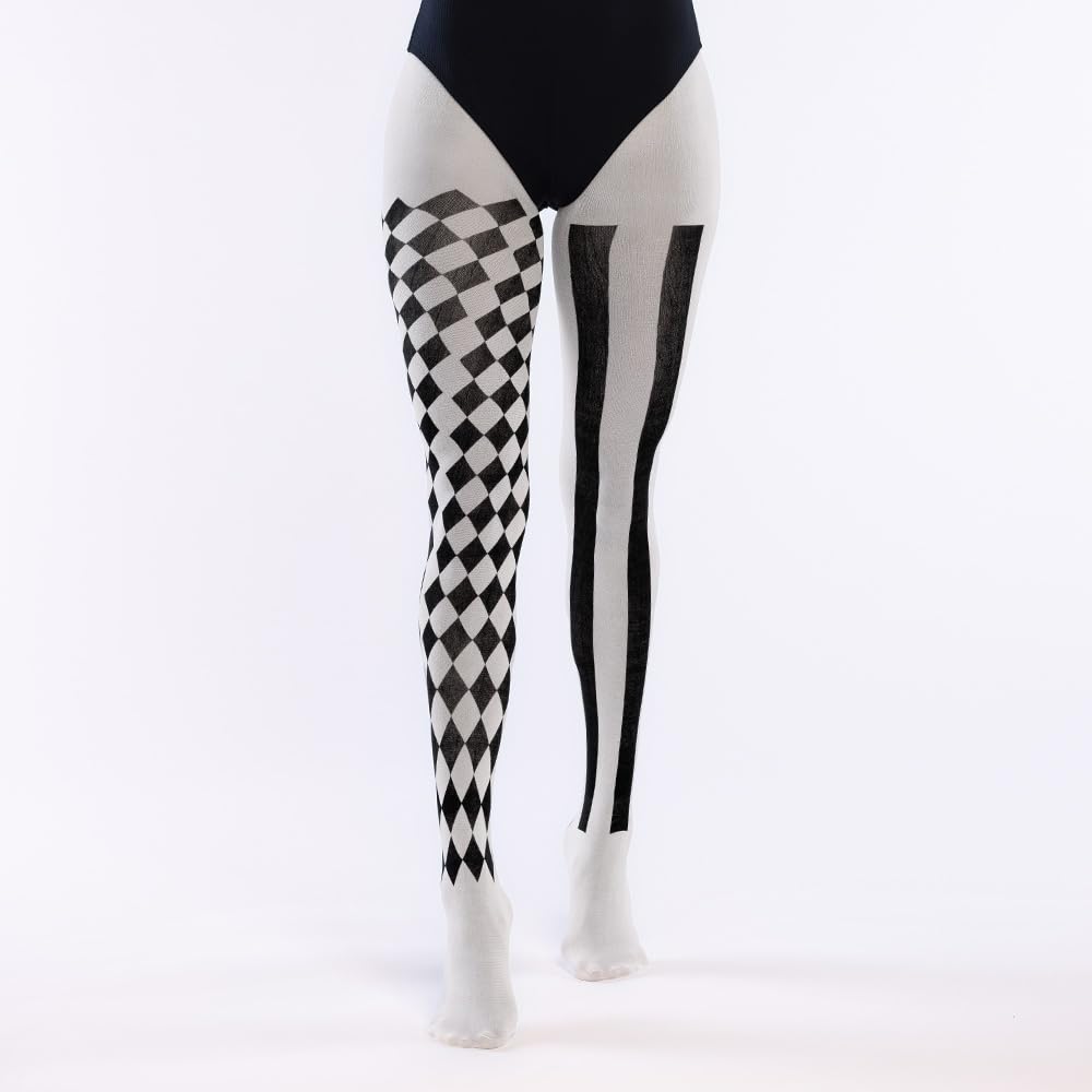 boland-jester-harlekin-strumpfhose-schwarz-wei-60-den image 1