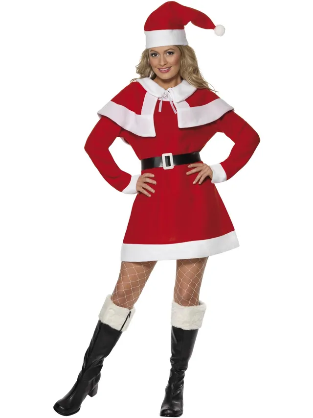 smiffys-fever-miss-santa-fleece-kost-m-rot-s image 1