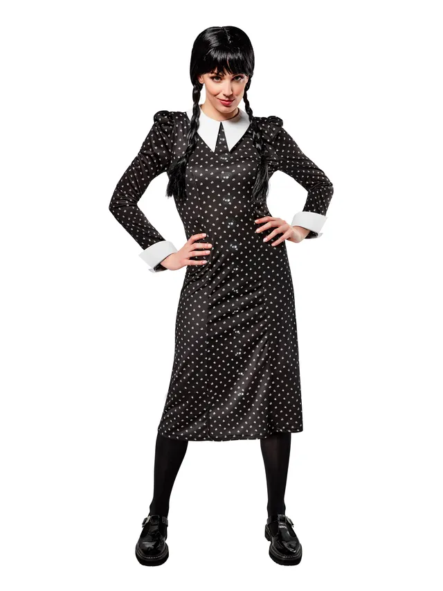 rubies-wednesday-erwachsene-kost-m-schwarzes-kleid image 1