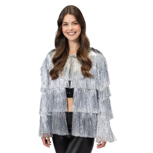 boland-flare-partyjacke-silber-mit-fransen-gr-e-m-l image 7