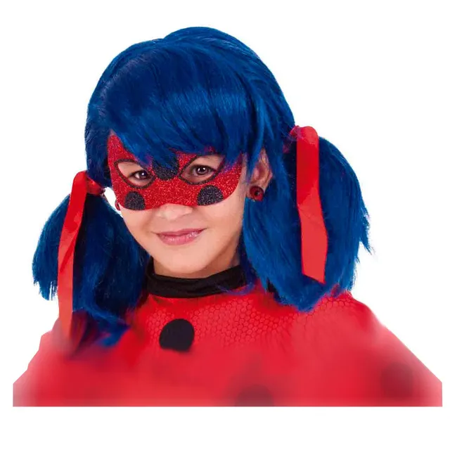 rubie-s-deluxe-miraculous-ladybug-maske-kinder-glitzer-rot image 1
