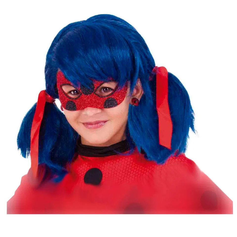rubie-s-deluxe-miraculous-ladybug-maske-kinder-glitzer-rot image 1