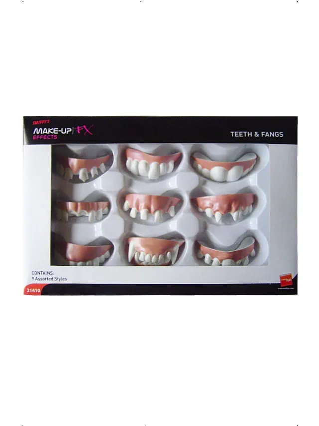 smiffys-makeup-fx-vampirz-hne-fangs-set-9tlg-wei image 1