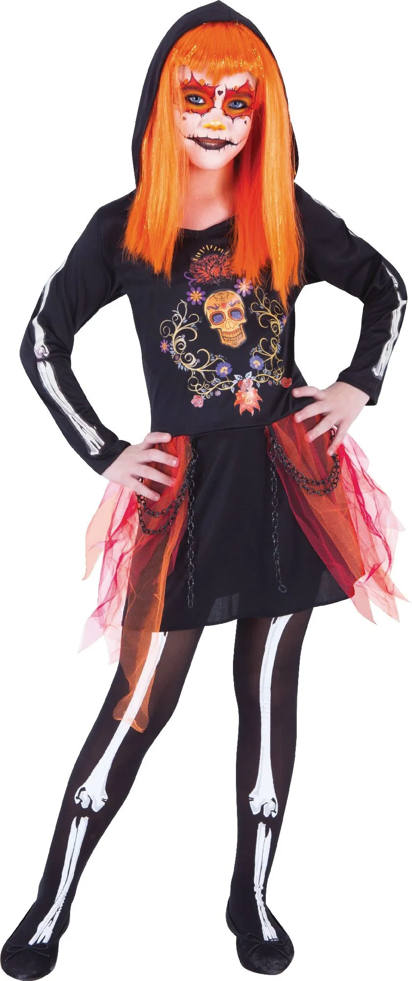 rubies-dia-de-los-muertos-kost-m-m-dchen-mit-tutu image 1