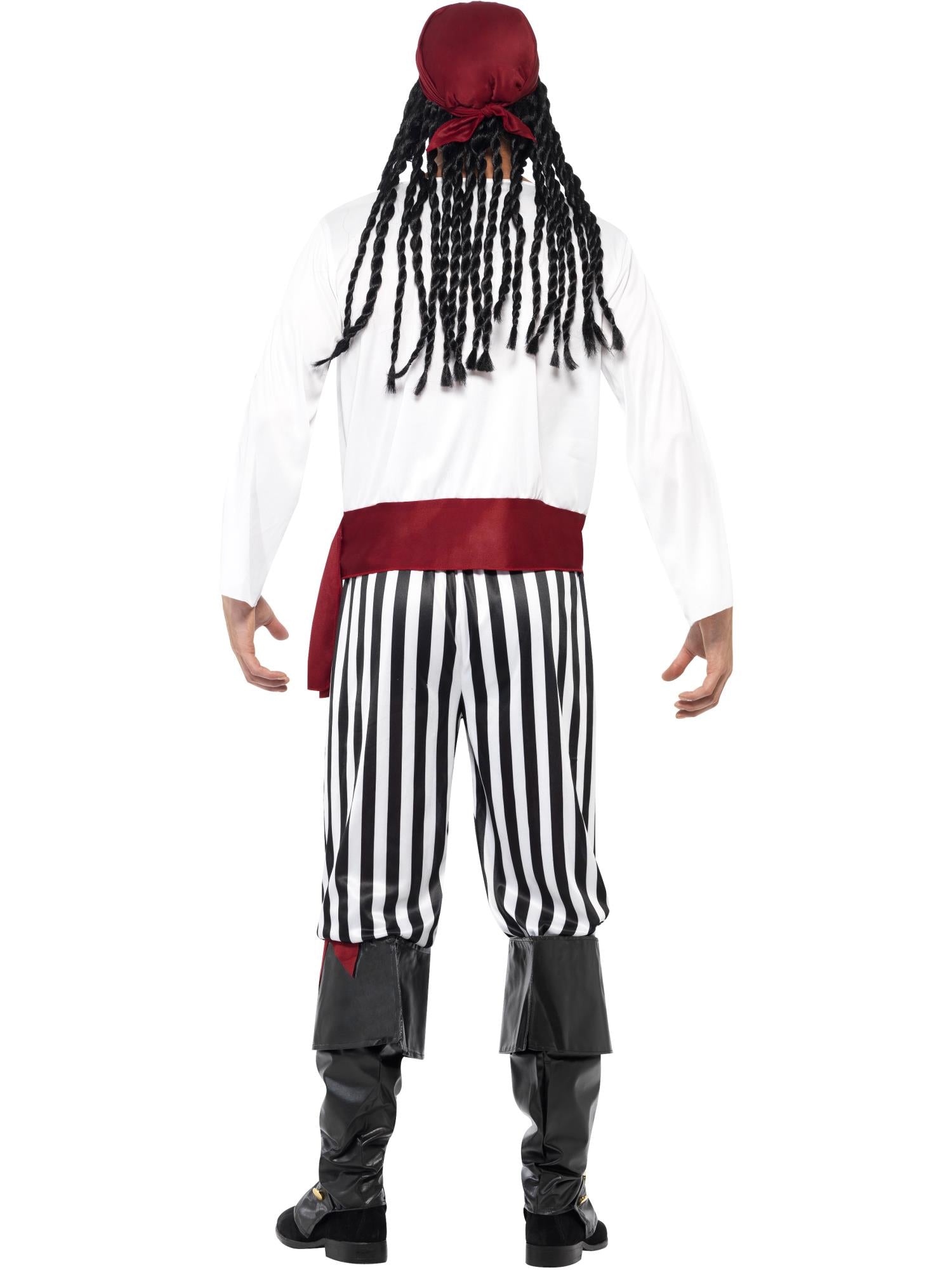 smiffys-fever-piratenkost-m-herren-m-4-teilig-schwarz-wei image 2