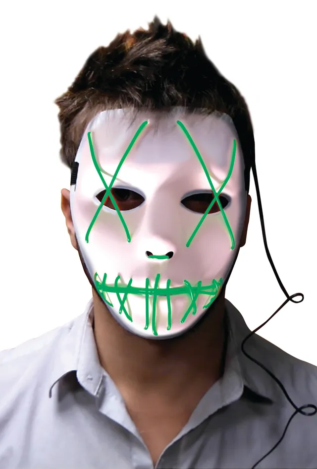 rubies-psycho-maske-leuchtend-gr-n-halloween-leuchtmaske image 1