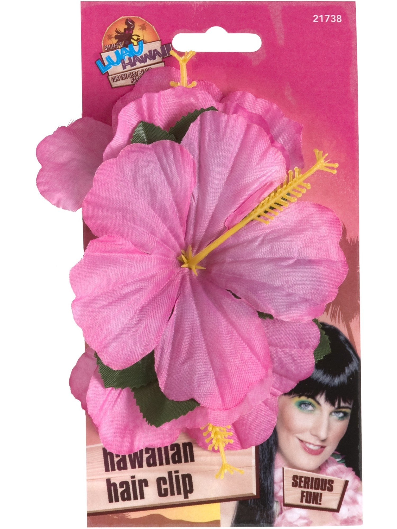smiffys-fever-hawaii-blumen-haarclip-lila image 2