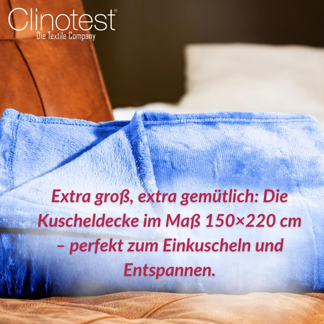 clinotest-bettwaren-kuscheldecke-blau-150x220-polyester image 3