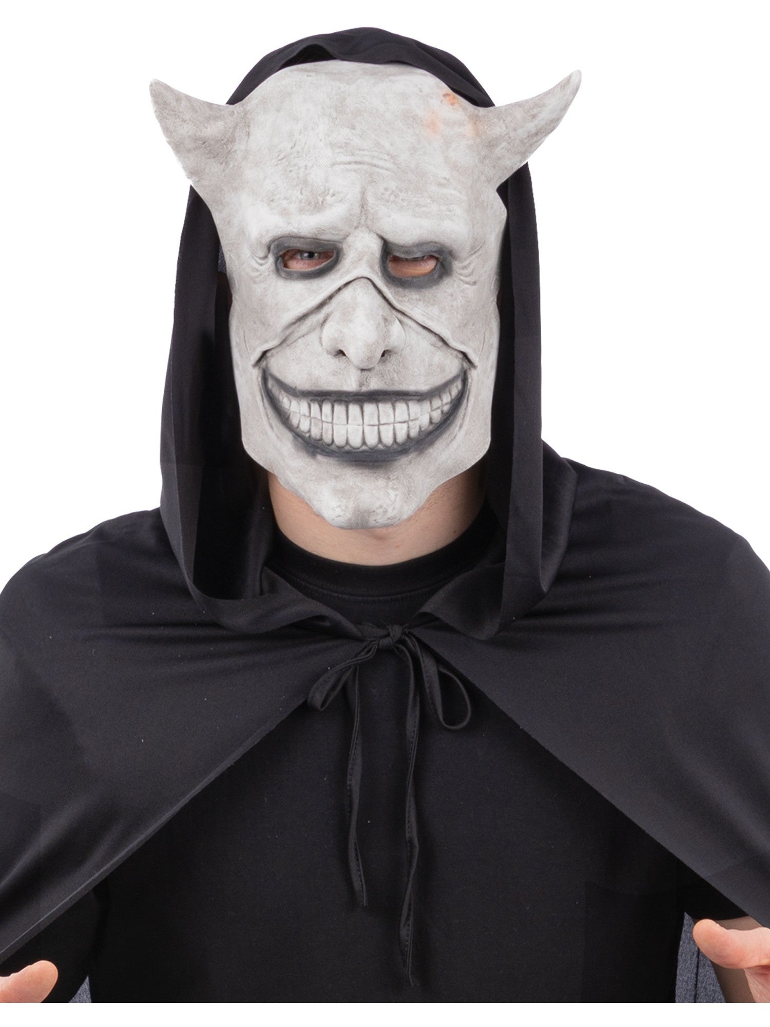 smiffys-makeup-fx-smiling-devil-latex-maske-grau-mit-h-rnern image 1