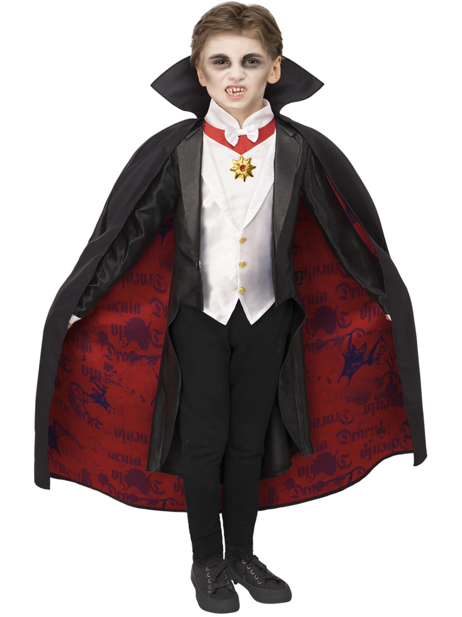 smiffys-fever-dracula-kost-m-kinder-vampir-s-4-6-umhang image 1