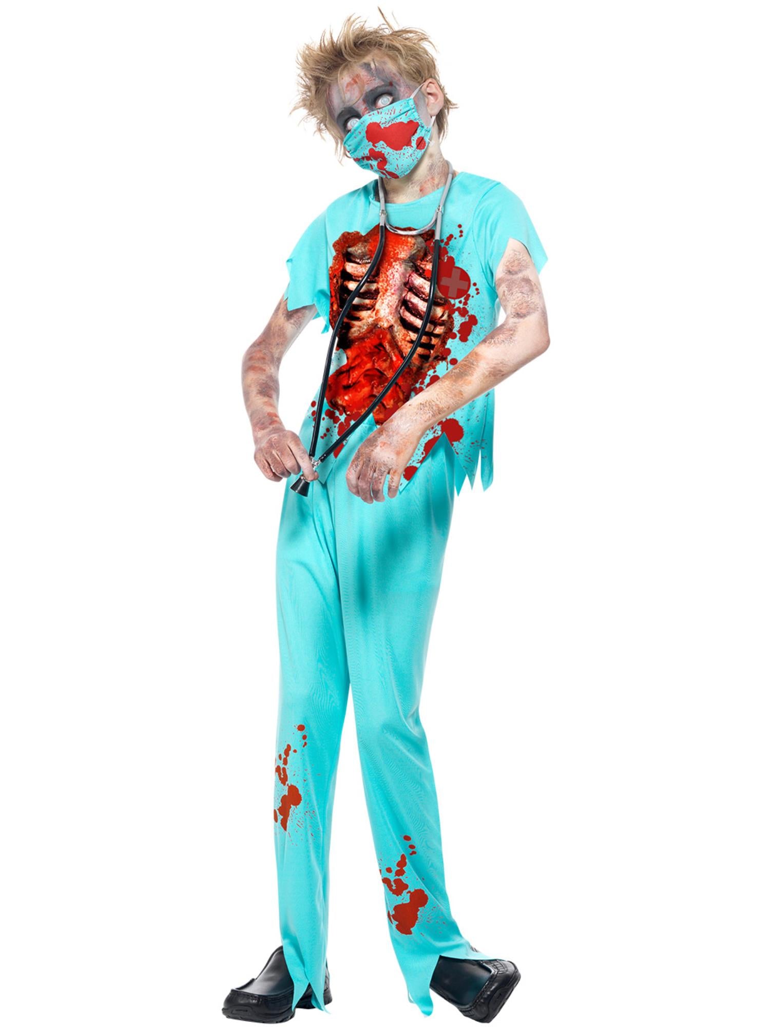smiffys-fever-zombie-chirurg-kost-m-blau-junge image 4