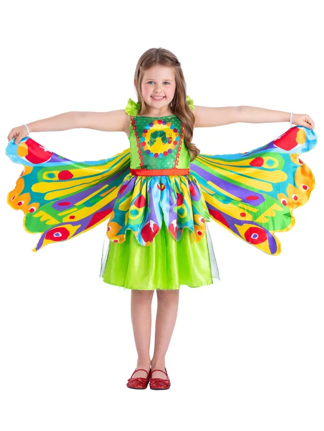 smiffys-fever-raupe-nimmersatt-schmetterling-kleid-gr-n image 1