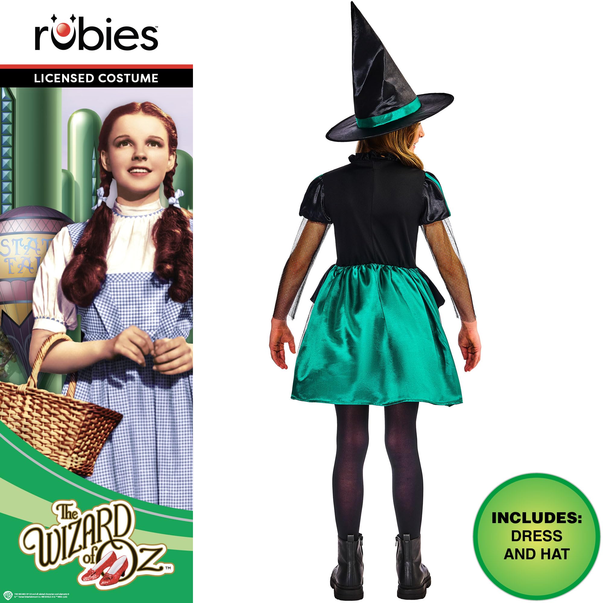 rubie-s-deluxe-wicked-witch-kost-m-kinder-7-8-jahre image 2