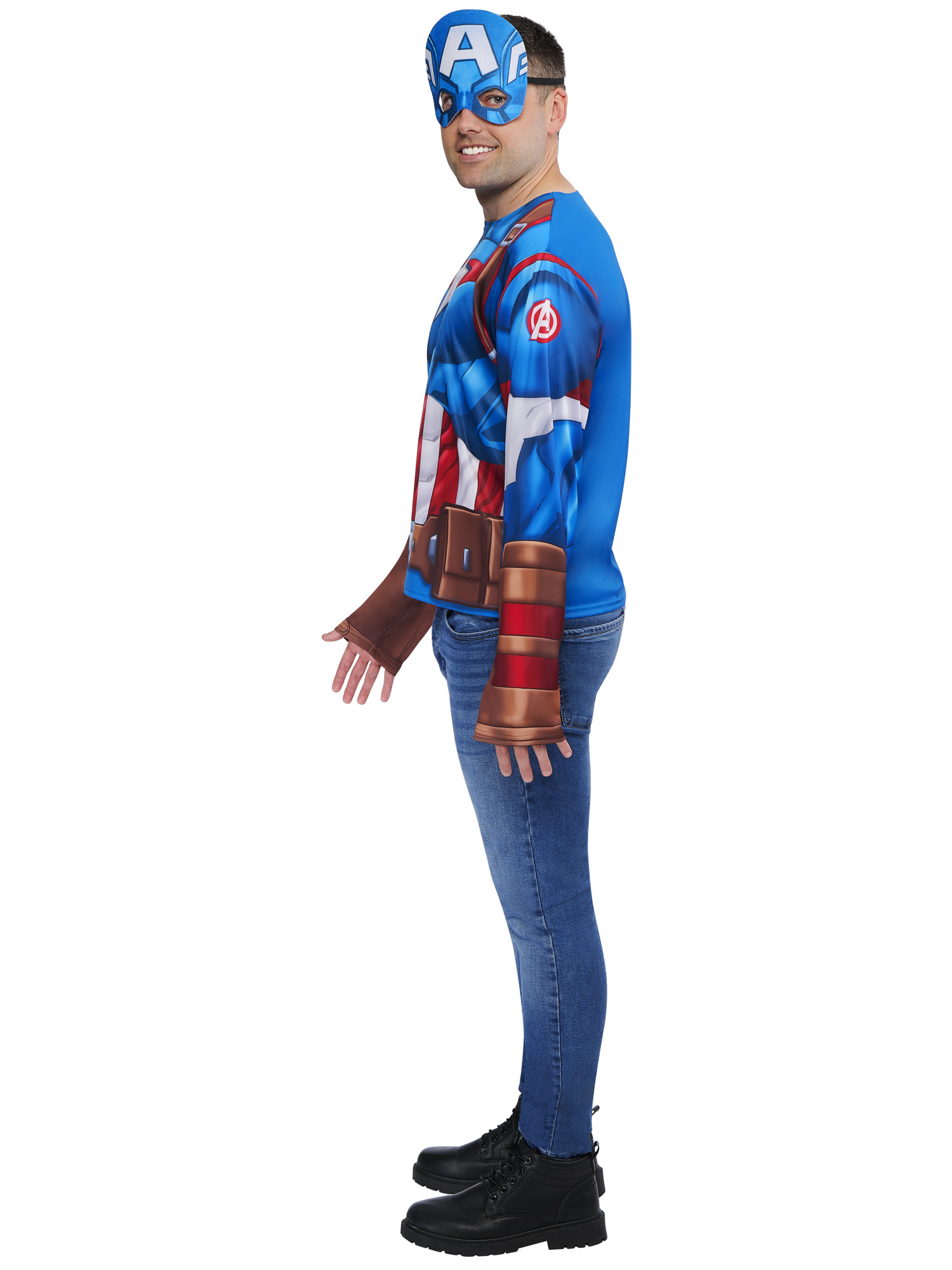 rubies-captain-america-top-maske-kost-m-m-l-erwachsene image 3