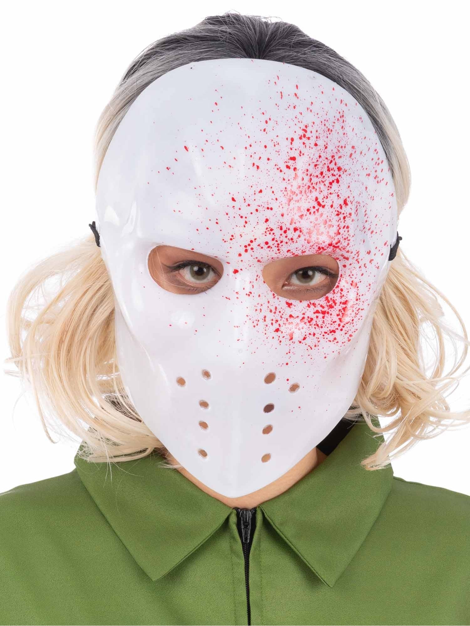 smiffys-fever-hockey-maske-wei-blut-splatter-halloween image 2