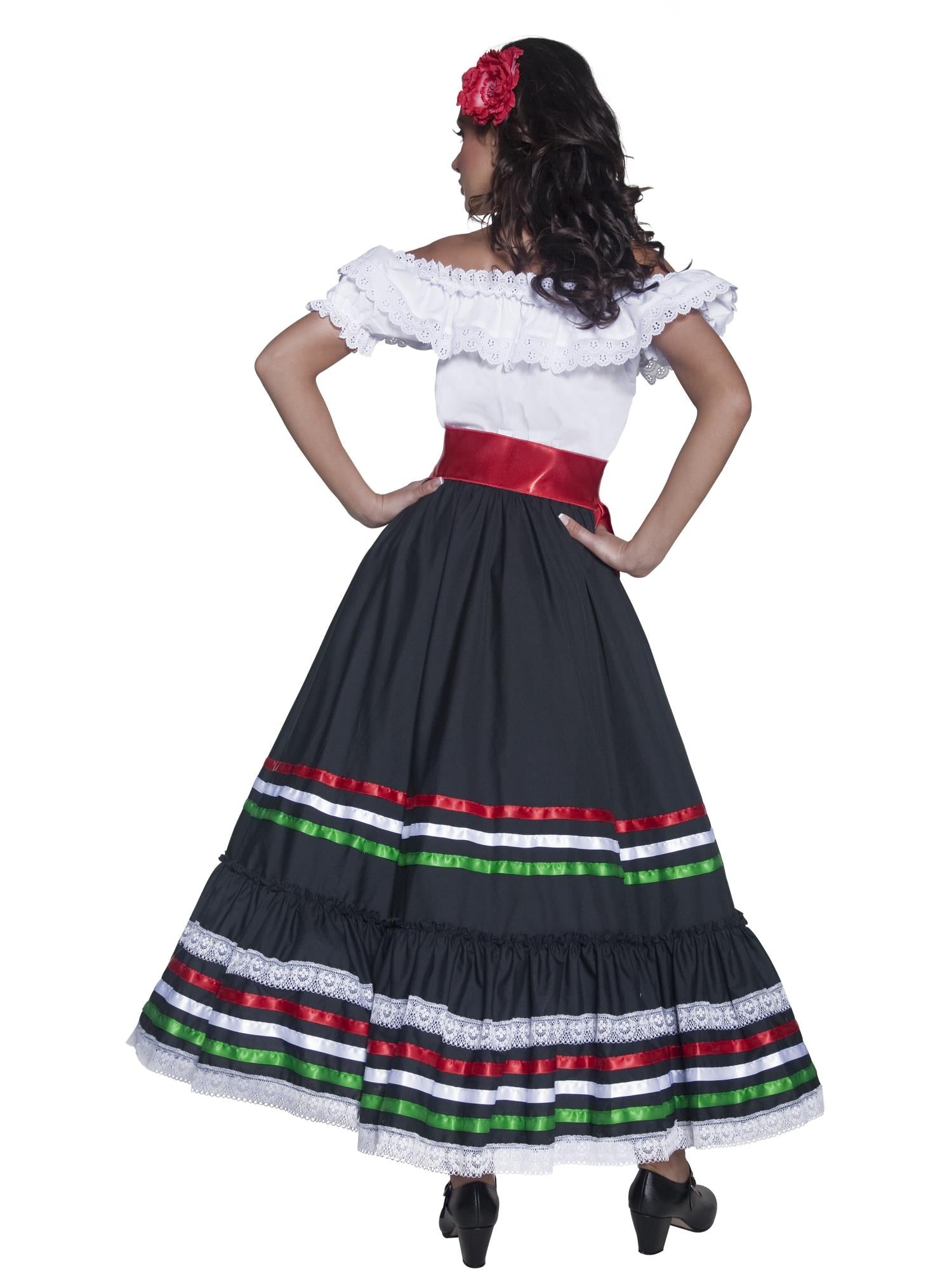 smiffys-fever-senorita-kost-m-schwarz-wei-s-8-10 image 2