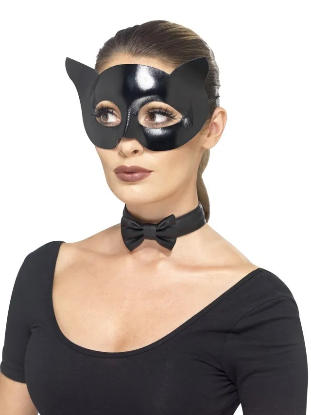 smiffys-fever-katze-instant-kit-maske-schwarz-damen image 1