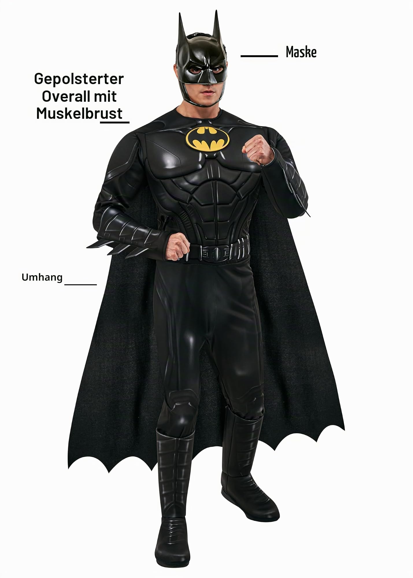rubie-s-deluxe-batman-keaton-herrenkost-m-gr-l-mit-maske image 2