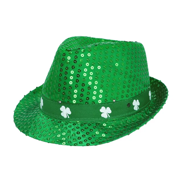 boland-44934-led-hut-kleeblatt-fedora-gr-n-pailletten image 1