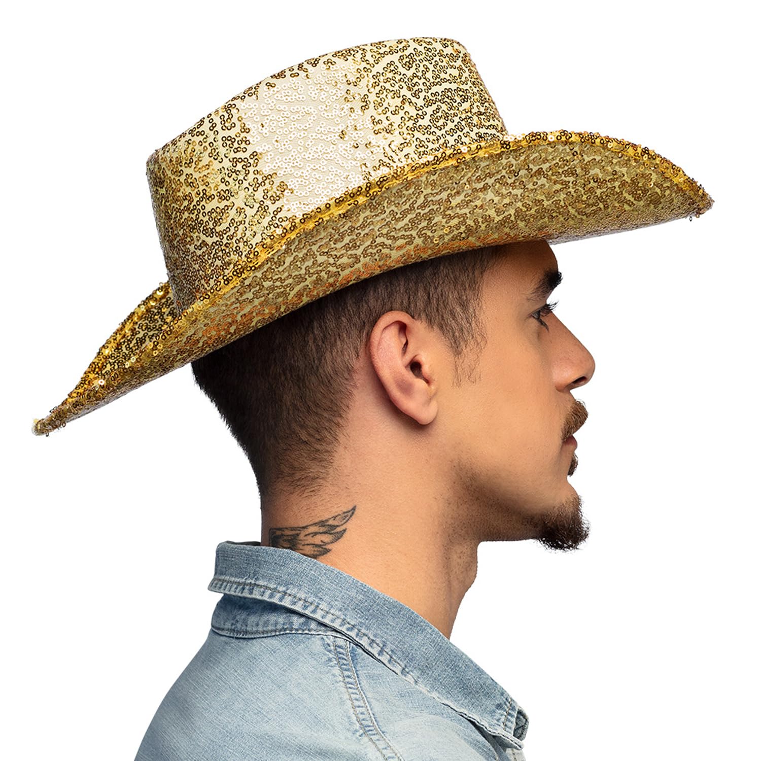 boland-rodeo-cowboyhut-gold-einheitsgr-e-pailletten image 4
