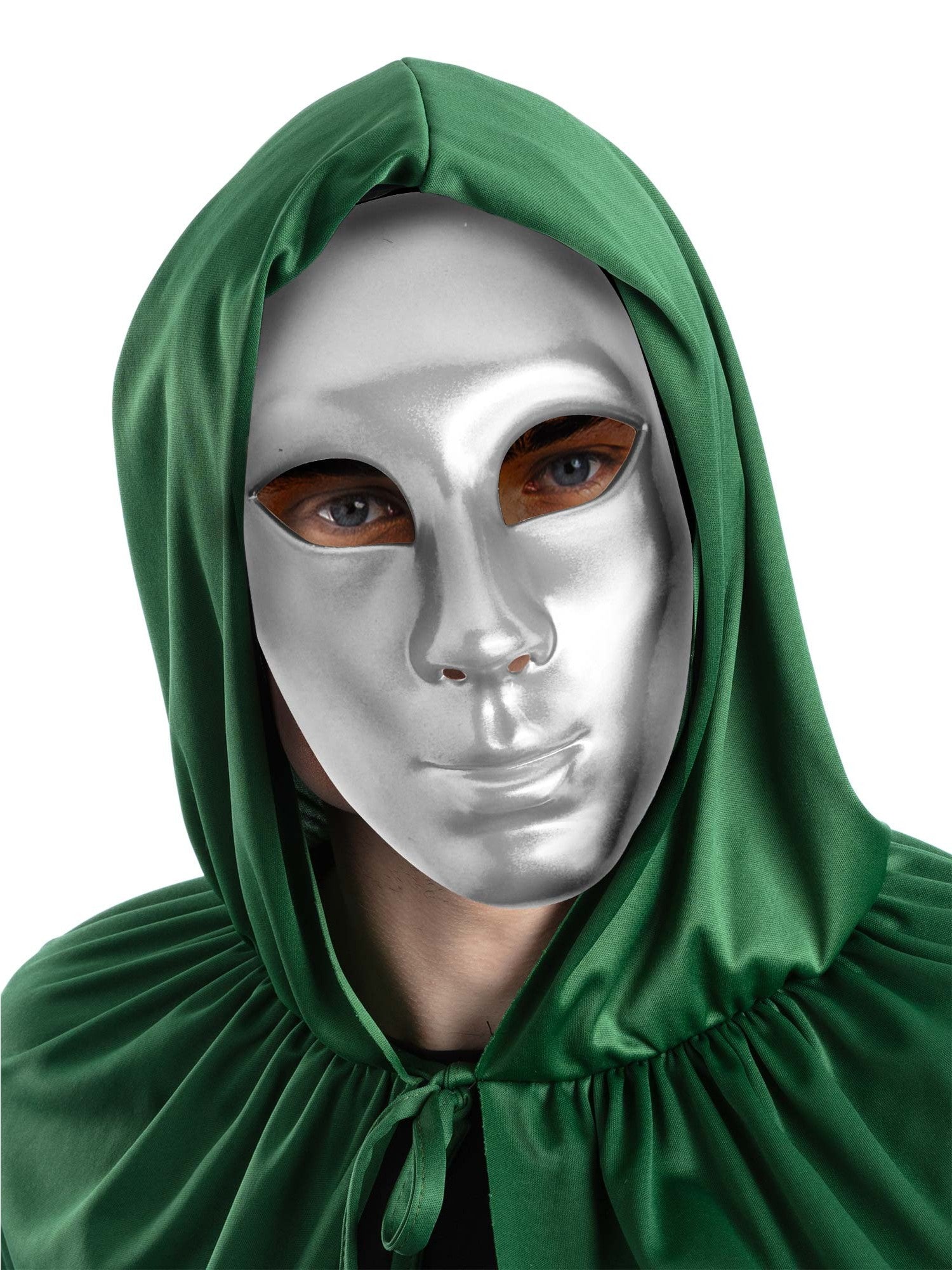 smiffys-fever-vollmaske-silber-masquerade-maske-metallic image 1