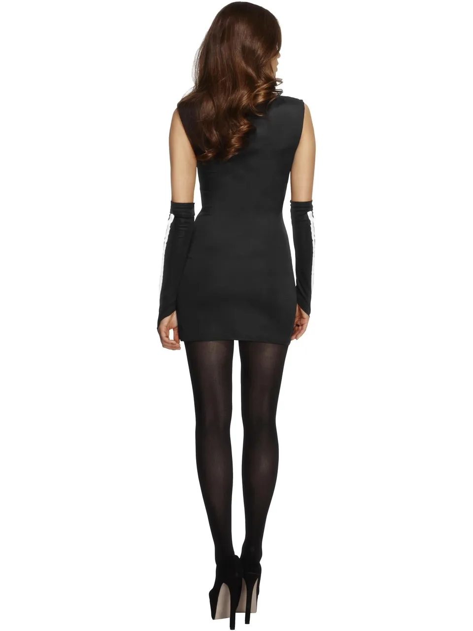 smiffys-fever-skelett-kost-m-damen-schwarz-s-mit-handschuhe image 1