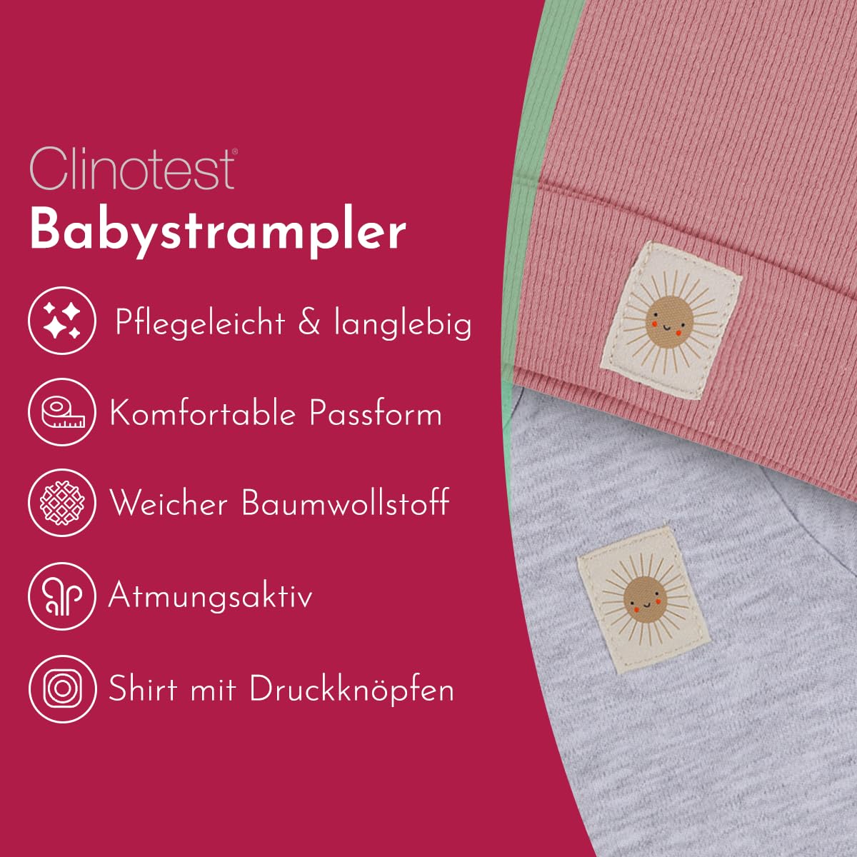 clinotest-nachwuchs-babyset-3-tlg-rosa-50-56-baumwolle image 2