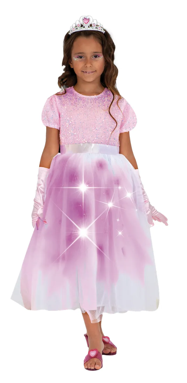rubies-prinzessin-kost-m-leuchtend-pailletten-mit-zubeh-r image 1