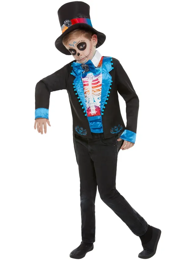 smiffys-fever-day-of-the-dead-kost-m-bunt-jungen image 1