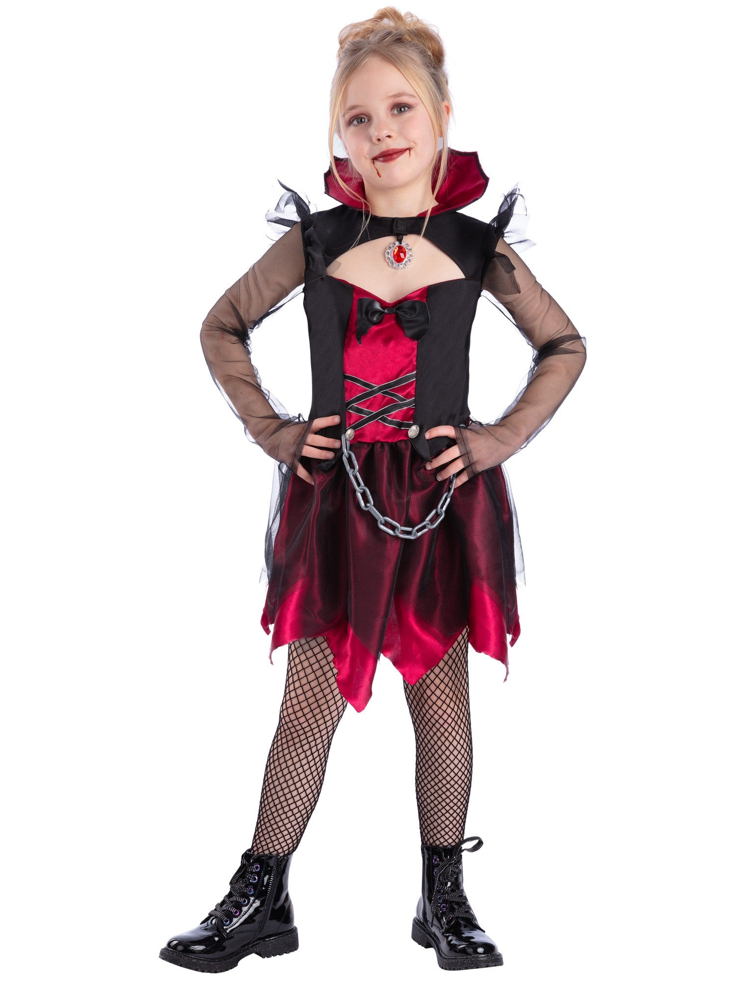 smiffys-fever-grunge-vampire-kost-m-gr-l-schwarz-rot image 4