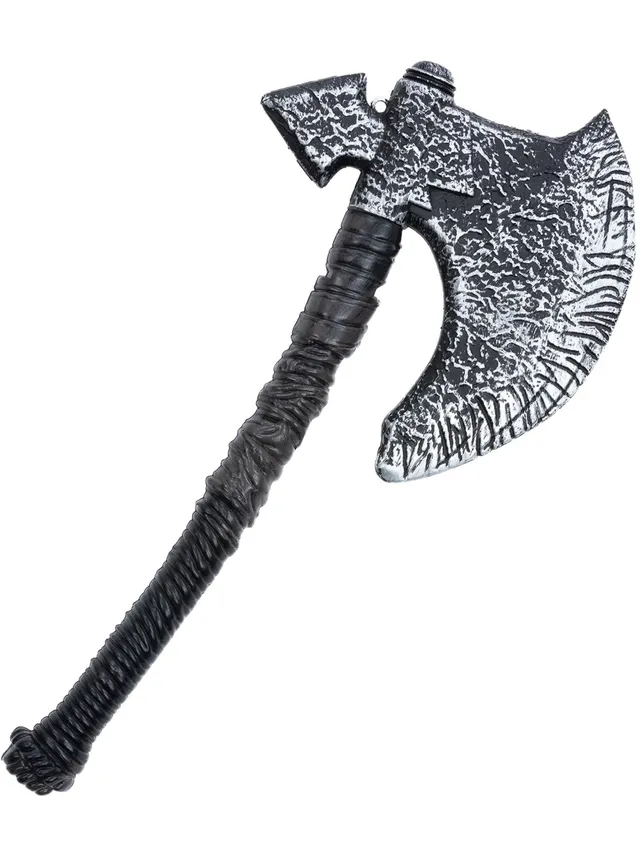 smiffys-fever-wikinger-axt-44cm-schwarz-silber image 1