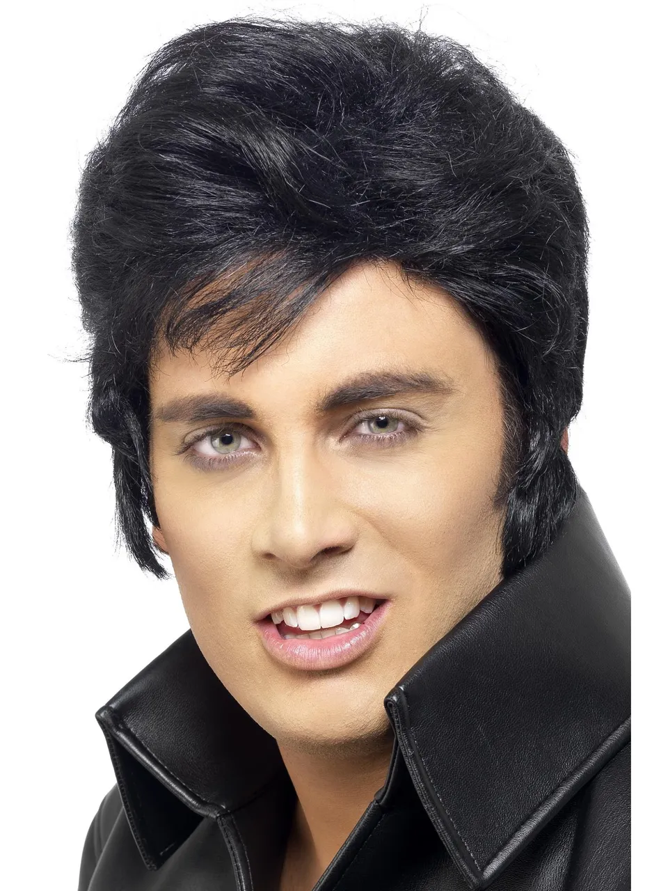 smiffys-fever-elvis-wig-per-cke-schwarz-mit-tolle image 1