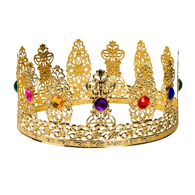 boland-64552-royal-queen-krone-gold-mit-schmucksteinen image 1