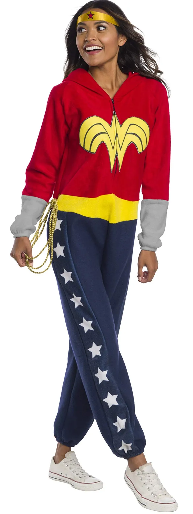 rubie-s-deluxe-wonder-woman-overall-kost-m-damen-l-mit-kapuze image 1