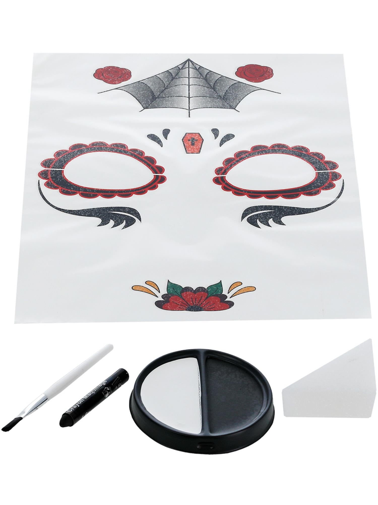 smiffys-makeup-fx-day-of-the-dead-schminkset-rot-schwarz-tattoo image 7