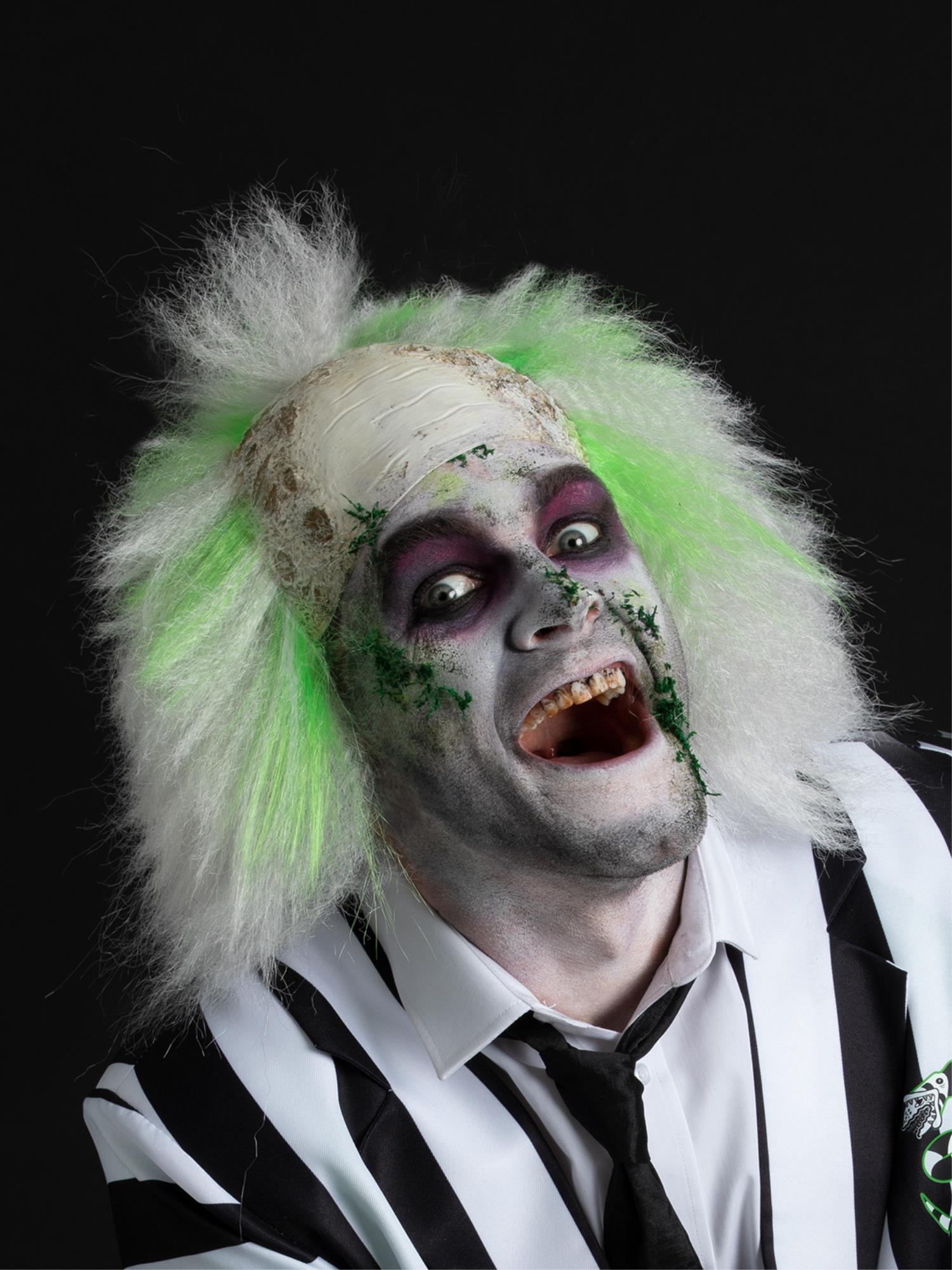 smiffys-fever-beetlejuice-herrenper-cke-gr-n-wei-lizenziert image 1